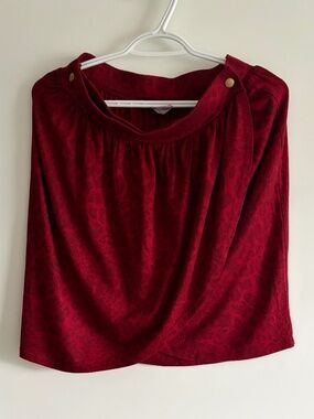 EUC See You Monday ModCloth Vintage Burgundy Leopard Print Wrap Mini-Skirt Large